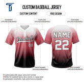 Blush Custom Two-Button Baseball Jersey